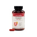 NaturalWise CoQ10 200mg Softgels, Ubiquinone ad alta potenza - Coenzyme Q10 Supplemento - Antiossidante per la salute del cuore + energia - Vegan, Non OGM, Gluten-Free - 90 Count[3-Month Alimentazione]