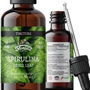 Spirulina Tincture, Estratto di Spirulina Organica (Arthrospira Platensis) Integratore di erbe, Non OGM in Glicerina Organica Pressed a Freddo, 700 mg, 2 oz (60 ml)
