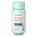 True Grace Omega-3 Fish Oil - 180 Softgels - 1400 mg EPA + DHA - Cervello, Cuore, Joint & Immune Health - Organic, Gluten Free, Soy Free