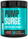 Jacked Factory Pumpsurge Caffeine Free Pre Workout per uomini e donne - Nootropic Booster & Stim Free Pre Workout - Pompe intenzionali, Focus potenziato - 30 Serve, Strawberry Lemonade