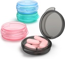Piccola scatola di pedaggio, (4 Pack) Custodia per pedaggio portatile Daily Pill Organizer Mini contenitore di stoccaggio della medicina per il contenitore di stoccaggio dell'olio del coperchio del coperchio del coperchio del sacchetto di stoccaggio dell'olio del fegato della tasca