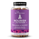Nourish Lactation Supplement - Postpartum Support for Healthy Milk Flow & Production - Capsule Fenugreek per le donne con cardo al latte, Fennel Seed & Organic Moringa, 60 Vegan Soft Capsules