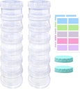 2 Pack 7 giorno dell'organizzatore della pillola caso supplemento settimanali impilabili del titolare di vitamine del fornitore grande trasparente con coperchio supplementare