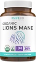 Leoni organici Mane Supplemento capsule - USDA Organic Mushroom Supplemento capsule con 1000mg Lion's Mane 10:1 Extract per Serving con 30% Polysaccharides - Vegan & Non-GMO (1 Mese di Alimentazione)