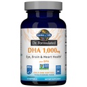 Giardino della vita Dr. Formulated DHA 1.000mg Fish Oil - Limone, Una volta Daily 1000mg DHA + DPA in forma di trigliceride, Supplemento singolo Omega 3 per occhio finale, cervello e salute del cuore, 30 Softgels