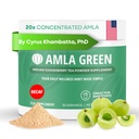 Amla Powder & Decaf Green Tea Superfood Supplement, 20x Ultra Concentrated Amla, Antiossidante Supporto, Realizzato con Oolong Tea e Ovoca indiana, Organic, Vegan, Decaf, 30 Serve