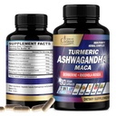 Organic Cadane Ashwagandha Supplementi - Memoria, Immune System & Strength Support - 7in1 Concentrato con curcuma, Maca Root, Berberine & More - 90 Vegan Capsule per 3 mesi di alimentazione