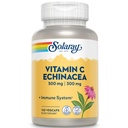 SOLARAY Vitamin C & Echinacea Root | Supporto sano del sistema immunitario w/500 mg VIT C & 300 mg Echinacea Per Capsule | Non-GMO & Vegan | 120 VegCaps