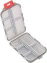 Casella di pedaggio - Supplementi portatili scatola del contenitore di Tablet con 10 scomparti - Medicina capsula dell'organizzatore pieghevole della vitamina dell'organizzatore di stoccaggio del supporto per il viaggio tasca borsa - Clear Black