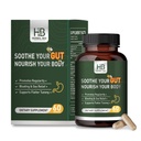 Herbal BEE Gut Health - Rilievo del gas e del Bloating, costipazione, Leaky Gut Repair - Gut Cleanse & Restore Digestion - Promuovere Regolarità, Pulitore del colon, 60 capsule