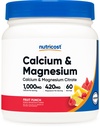 Polvere di magnesio di calcio di Nutricost (Punto di prua, 60 Serve) - Supporto di ossa, non OGM, senza glutine (da Citrato di calcio e Citrato di magnesio)
