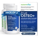 NatureCity True-Osteo+ Bone Support with Ashwagandha – for Strength & Density – Calcium basato sulle piante con AlgaeCal organico, Magnesio, Vitamina D3, K2, Silicon & Stress Support | 240 Capsule Veggie