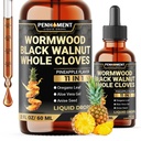 11in1 2100mg Black Walnut Wormwood Cloves Tinture, Oregano & 7 More - Wormwood Liquid Drops -Pineapple Flavor - 2 FL OZ - 60 giorni di alimentazione