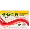 NaturesPlus Hema-Plex Iron - 30 compresse Slow-Release, Confezione da 3 - Totale Sangue - 85 mg Ferro Chelato - Con Vitamina C & Bioflavonoidi - Non OGM, Vegetariano & Gluten Free - 90 Total Servings