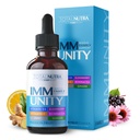 Integratore multivitaminico liquido 6-in-1 Immune | 100% Zinco quotidiano, Vitamina D3, L'immunità della vitamina C Drops Vitamin Liquid | Elderberry, Echinacea, Supporto allo zenzero per adulti e bambini | Frutta della passione di 4 oz