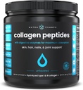 Polvere di peptidi di collagene - Assorbimento potenziato, Doppio idrolizzato, Grass Fed, Polvere di proteina di Keto con vitamina C - Supplemento Premium per la crescita dei capelli, pelle, unghie, articolazioni e ossa, non aromatizzato