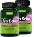 Herdmood Silymarin Milk Thistle Liver Detox Capsules for Fatty Liver, Alcachofa y Cardo Mariano con Silimarina para el Higado Graso, Liver Cleanse Detox & Repair Formula w/Artichoke Extract. 240paese