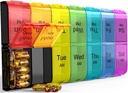 Colorwing Extra Large Pill Organizer 2 volte al giorno, Weekly XL PM Pill Case, 7 giorni Pill Box Twice a Day, Oversized Daily Medicine Pill Organizer per Vitamin, Big Pill Container, Medication Dispenser