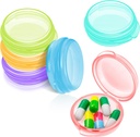 Patelai 6 pacchetti piccola scatola dell'organizzatore della pedana, contenitore del pedaggio portatile del contenitore del contenitore della mini medicina quotidiana del contenitore per la borsa di viaggio della borsa di tasca