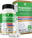 1 Corpo Magnesio Glycinate Complex, Alto assorbimento Magnesio Supplemento per calma, Rilassamento muscolare & Bone Salute Supporto, Vegan con MCT Oil & Trace Minerals, Non-GMO, 60 capsule