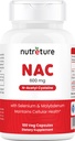 N-Acetyl Cysteine supplemento di fegato con selenio e molibdeno per la salute del fegato | N-Acetyl Cysteine 600 mg 100 capsule