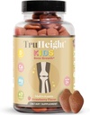 TruHeight Kids Bone Growth Gummies (Strawberry, Ages 2+) Tutti i bambini naturali e le vitamine del bambino - Vitamina D, Calcio, K, Magnesio Multivitamina, Crescita e Sviluppo, Costruisce le ossa forti, D3 K2, Vegan