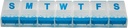 Rehabilitation Advantage Weekly Pill Organizer – 7-Day Push Button Pill Box con grandi scomparti, Easy Open Design per i farmaci e le vitamine. Viaggi e uso quotidiano