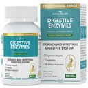 800mg Enzimi digestivi per uomini e donne con probiotici e prebiotici organici, 8 Enzimi chiave, Protease, Amylase & Lipase per Bloating, Gas Relief, Non OGM | 90 capsule