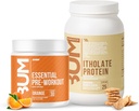Polvere di proteine di isolamento del siero RAW e polvere di pre-allenamento essenziale Bundle (Cinamon Crunch & Orange) - Chris Bumstead Integratore di nutrizione sportiva per uomini e donne
