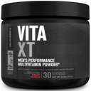Polvere di vitamina di prestazione di Jacked Factory Vita XT - Polvere multivitamina quotidiana per gli uomini con KSM-66 Ashwagandha, fibra prebiotica, vitamina A, C, D, K, B6, B12, & More - Punch di frutta, 30Sv