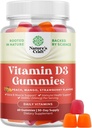 Natura Artigianato Vitamina D3 Gummies per il benessere quotidiano - Delicious D Adulti con 2000IU per porzione Bone Muscolo e supporto immunitario Non-GMO Gelatin Gluten Free (30 giorni di alimentazione)