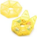 2PCS organizzatore di pillole settimanali Grande 7 giorni organizzatore di scatola di pillola Caso di medicina quotidiana per le pillole di olio di pesce di vitamina Supplementi Artrite amichevole