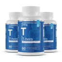 Elementi essenziali Male Health Supplement - Supporto muscolare & T-Health con DIM, Ashwagandha, Shilajit, Più | T-Hero 60 Vegan Capsule (3-Pack)