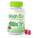 Wellvites Kids Multivitamin Gummies - Zucchero Libero, Vegan, Non OGM, Vitamina A, D, B6, B12 e C - Nessun dolcificante artificiale, Senza glutine, Gelatin-Free - 60 conte (30 giorni di alimentazione)