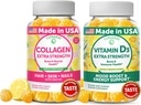 Lunakai Collagen e vitamina D3 Gummies Bundle - Integratori Anti OGM per Uomo e Donne - Immunità, Bone e Mood Support Gummy per Adulti - 30 giorni di alimentazione