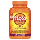 Metamucil Psyllium Husk Fiber Supplement, 3-in-1 per la salute digestiva, Plant Based, 160 Count, Confezione da 2