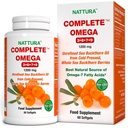 Nattura completa Omega 3-6-7-9, Pure Sea Buckthorn olio, qualità europea, da non raffinato, pressato a freddo tutto il mare Buckthorn Wild Berries - 1.200mg - 2 bottiglie