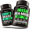 Lions Mane Mushroom + Irish Sea Moss - Brain Booster Memory & Energy + Supporto immunitario, Joint & Thyroid e Gut Health