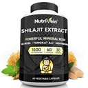 Nutrivein Premium Pure Himalayan Shilajit per gli uomini e le donne - 1500 mg - 60 capsule- Potente estratto di resina miscelato con Irish Sea Moss, Tongkat Ali, & Ashwagandha - Vitality, Clarity, & Performance