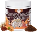 Mushroom Coffee, miscela istantanea Mushroom Coffee Mushroom Powder (20 Serve) con Cordyceps, Reishi, Lion's Mane, Shiitake, King Trumpet, Mushroom Supplement per energia, messa a fuoco, supporto immunitario