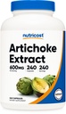 Estratto di carciofo di Nutricost 600mg, 240 capsule vegetariane - senza glutine, non OGM
