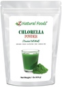 Z Cibi naturali clorella polvere, proteina della pianta della parete della cella screpolata, polvere verde blu di alga Superfood, perfetta per i lioti, bevande, ricette, crudo, non OGM, senza glutine, vegano, 1 lb