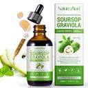 Soursop Graviola Liquid Drops - Soursop Bitters Liquid - Estratto di foglie di Soursop - Antiossidante naturale - Cell Support & Regeneration - Immune Boost - Relax - fegato e sonno (1)