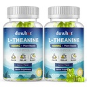 L-teanina Gummies 400mg, Chewable Theanine Supplemento per adulti e bambini 4+, Natural Stress Relief, zzZ & Focus Supplement, Vegan, Low Sugar, Non-Drowsy, Limone Flavor, 120 Chewables