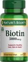 Bounty Biotin 5.000 mcg Caps, 72 ct