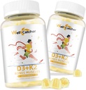 Vitamina D3 K2 Gummies - Vitamina D3 5000IU K2 (MK-7) 120mcg Integratori con Vitamina B Complesso Zucchero Libero per Adulti Bambini Supporti Bone Teeth Forza Immune Mango Flavor 60 Conti 2 Pacchetti