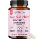Myo-Inositol & D-Chiro Inositol per l'equilibrio dell'ormone per le donne | Fertilità, Ovarian Health & Cycle Support | Rapporto ideale 40:1, Myoinositol 2000mg & D Chiro 50mg | Vitamine di supporto ovarico | 120 Ct.
