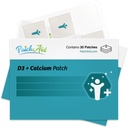 PatchAid D3/Calcium Topical Patch | Supporta Bone Strength & Calcium | Indossare 8 ore per un migliore assorbimento | 30 giorni di alimentazione