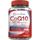 CoQ10 200mg Per Serving, Coenzima ad alto assorbimento Q10 Integratore con Olio d'oliva, Cuore e Salute Vascolare, Produzione Energetica & Supporto Antiossidante, Alimentazione 2 mesi, 120 Softgels