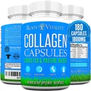 Vitamina Vitality Collagen Peptides Capsule - Grass-Fed, Pasture-Raised Hydrolyzed Protein Supplemento per Pelle, Capelli, & Unghie - Non OGM, Zero Sugar Daily Pills for Men & Women (180 Capsules)